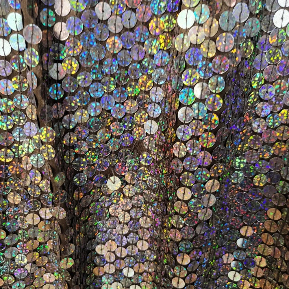 Niteline Della Roufogali Vintage Holographic Sequin Gown Brown‎ Bronze Size 6